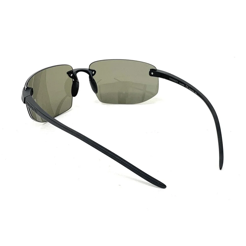 SERENGETI Lupton SS553006 Men's Matte Black Polarized Wrap Sunglasses 67mm
